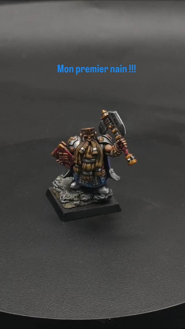 Commission peinture : voici une vidéo de la peinture de mon premier nain !!!